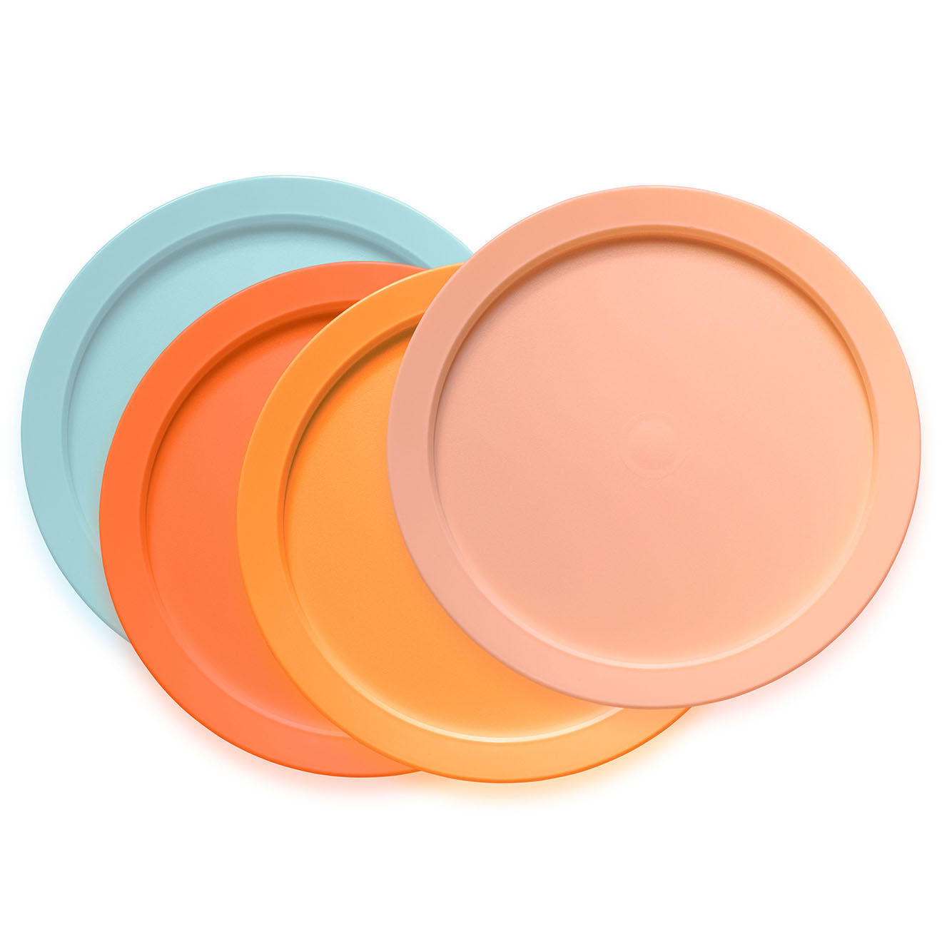 Tupperware 4 Assiettes enfant Tupperkids multicolores - 19x19x25 cm