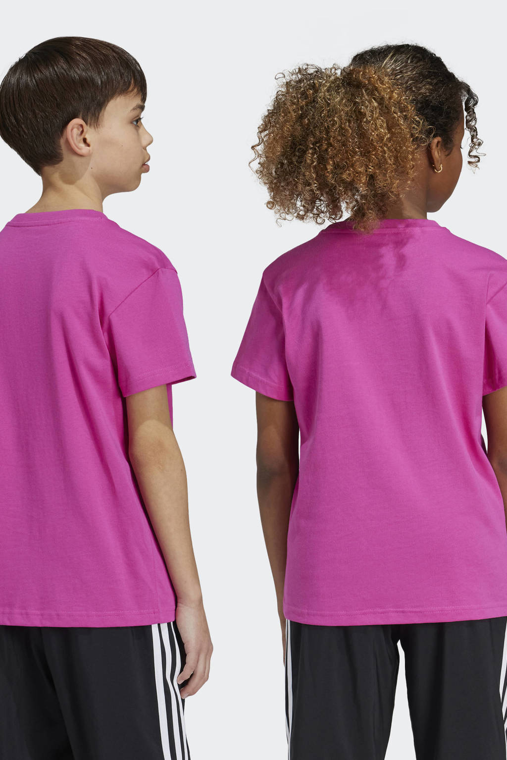 adidas T-shirt Trefoil met logo fuchsia