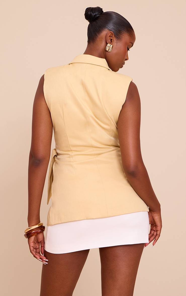 Butter Yellow Gilet À Taille Nouée
