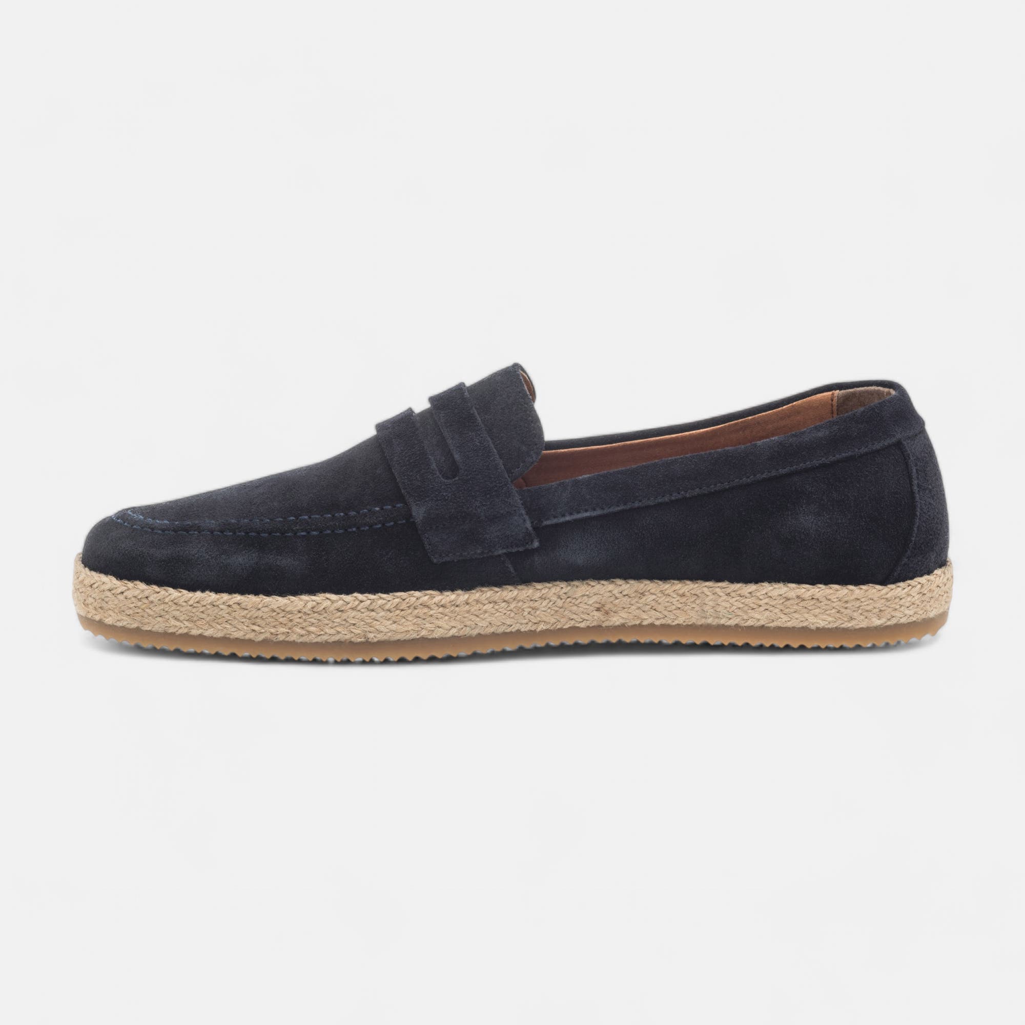 Mocassins Homme en cuir bleu marine