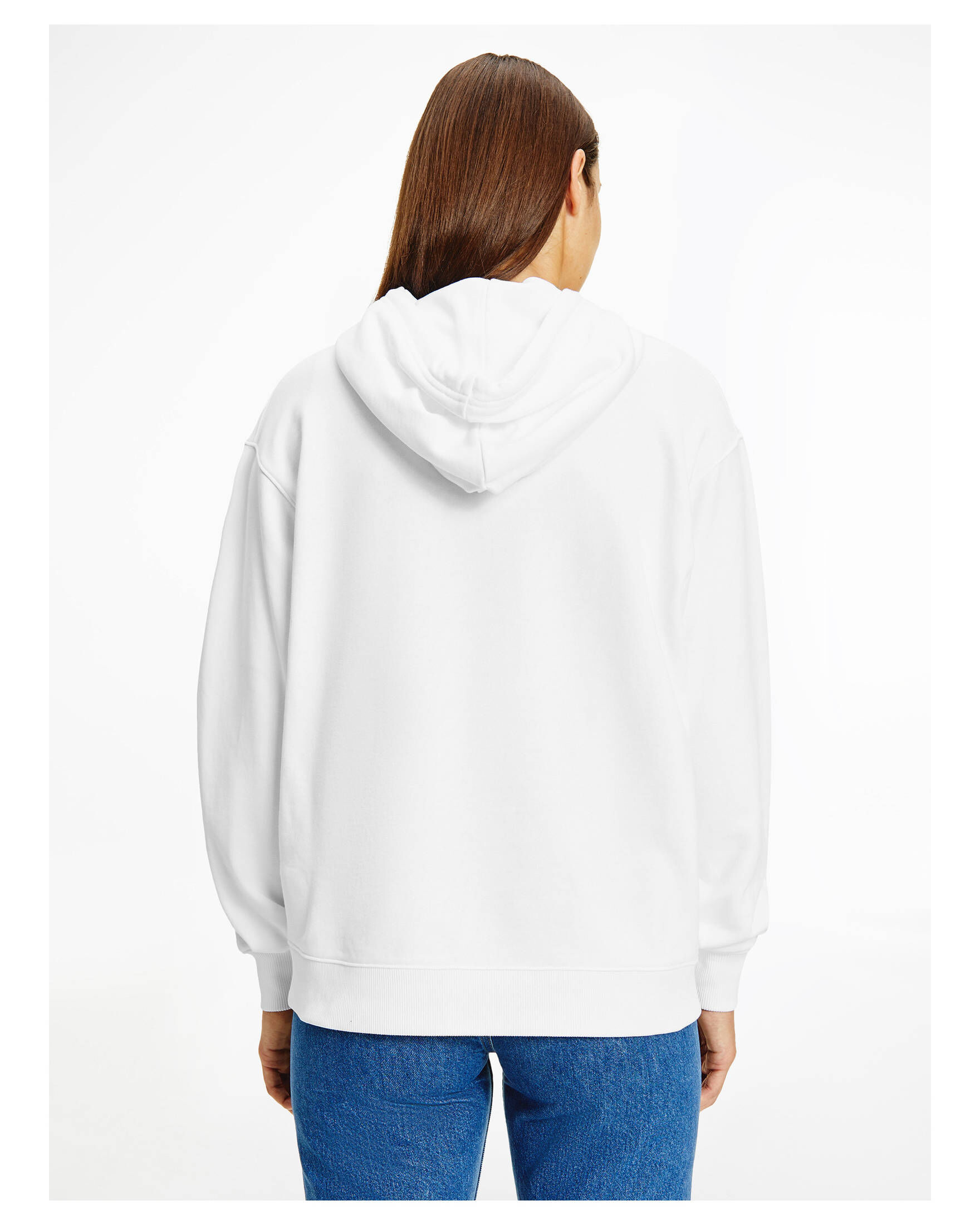 CALVIN KLEIN JEANS| Damen Sweatshirt SHINY LOGO BLOCKING HOODIE Oversized Fit
