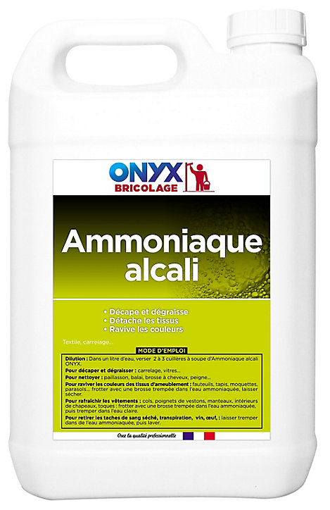 Ammoniaque alcali textile et carrelage Onyx bricolage 5L