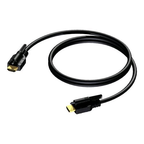 Procab BSV104 Basic HDMI kabel 1m met dubbele schroefbevestiging