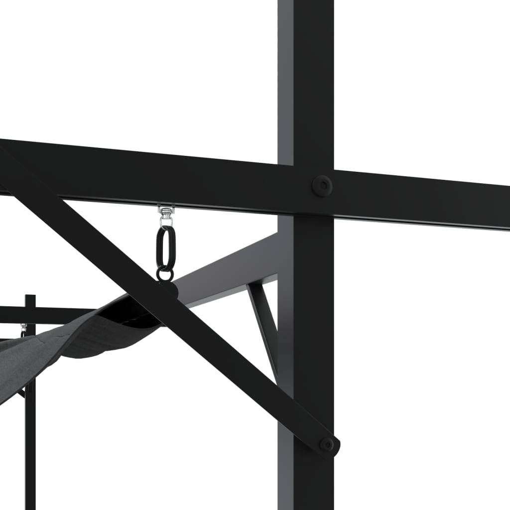 Pergola avec toit rétractable anthracite 295x292x230 cm