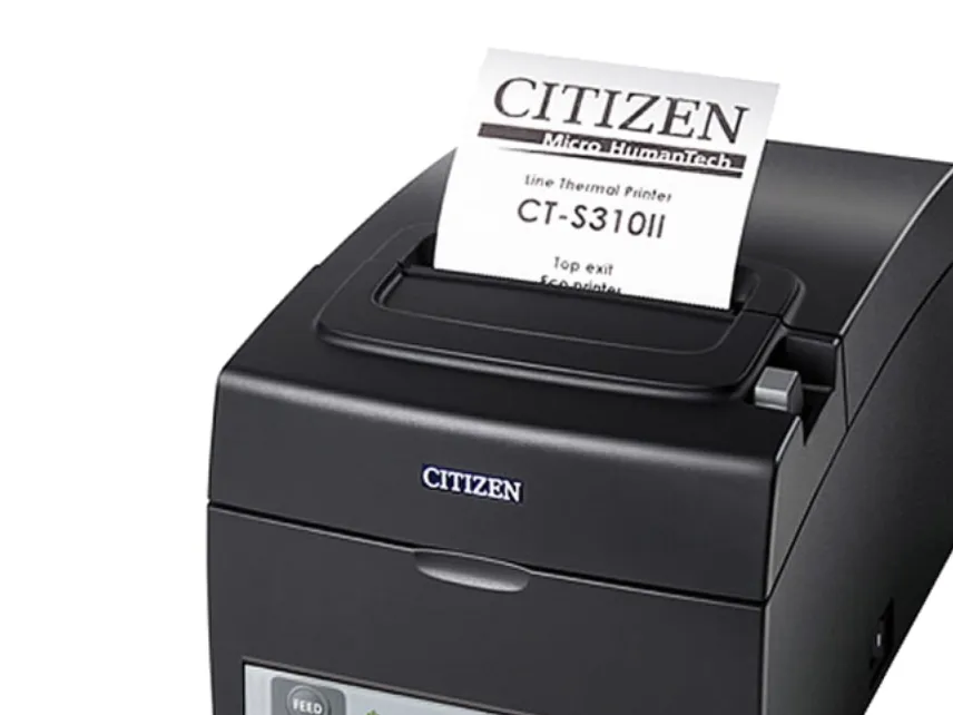 Citizen CT-S310II - Kvitteringsprinter - to-farvet (monokrom) - termisk linje - Rulle (8 cm), Rulle (5,8 cm) - 203 dpi - op til 160 mm/sek. - USB, seriel - skærer - sort