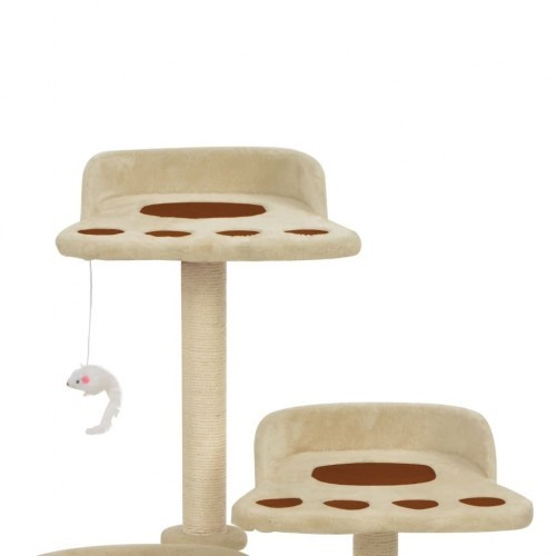 Poste arranhador para gato marrom