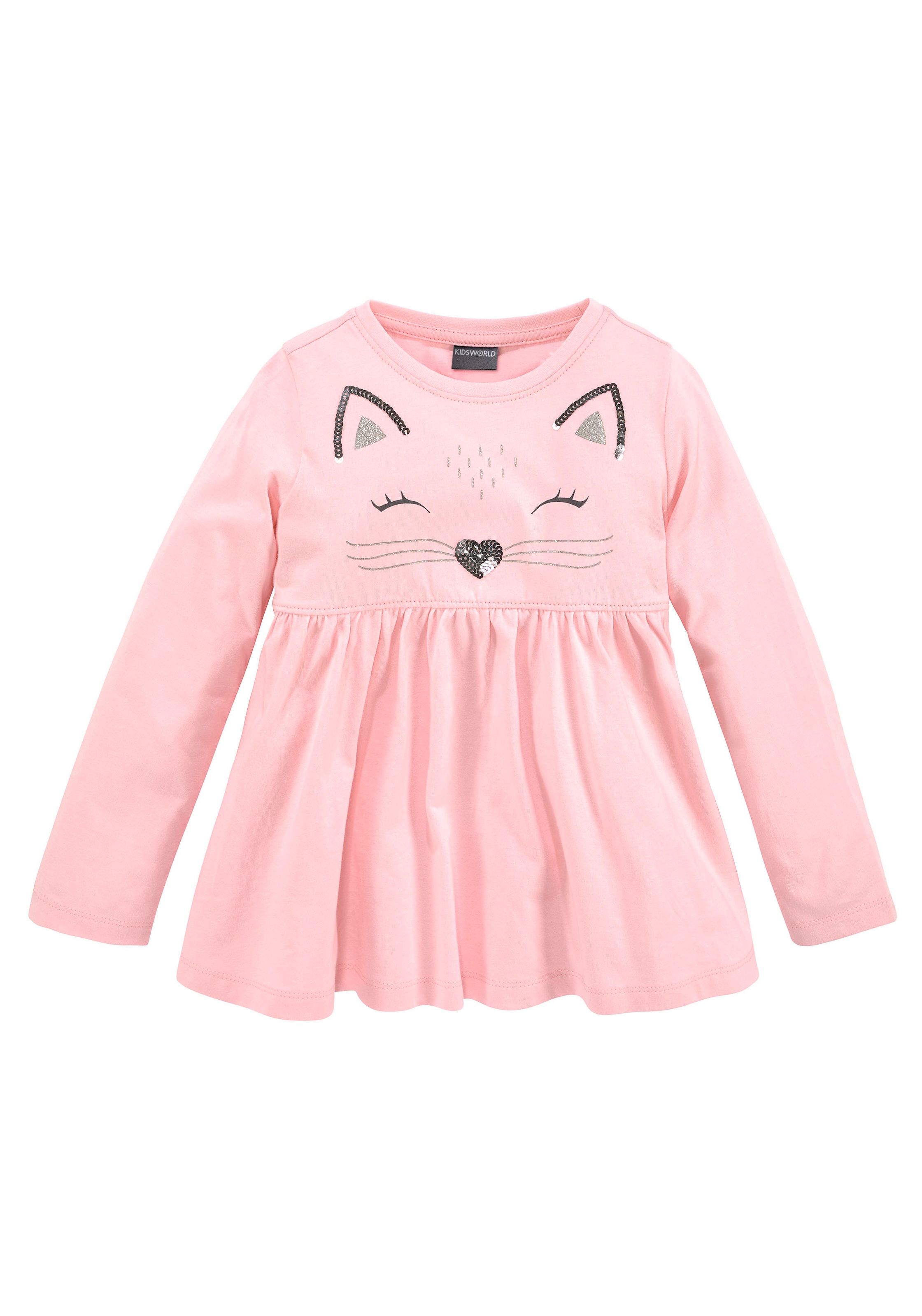 KIDSWORLD Langarmshirt & Leggings »2tlg. Set Shirt + Leggings mit schöner Paillettenapplikation«, 2 Süsses Outfit für kleine Mädchen