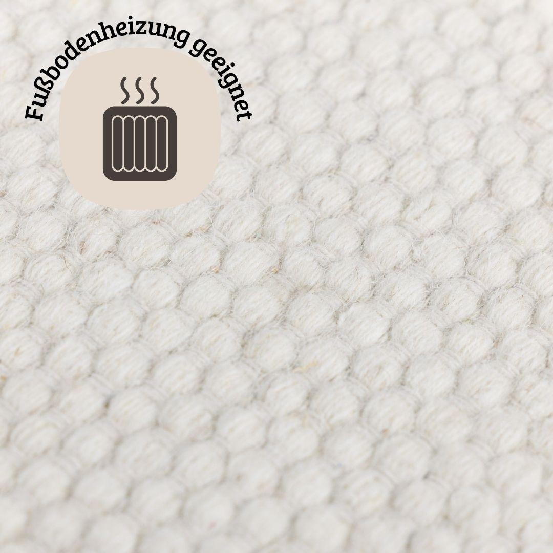 GOODproduct Wollteppich »Wolltraum Pur« rund 10 mm Höhe Wendeteppich, handgewebt, Uni Farben, reine Wolle, Wohnzimmer