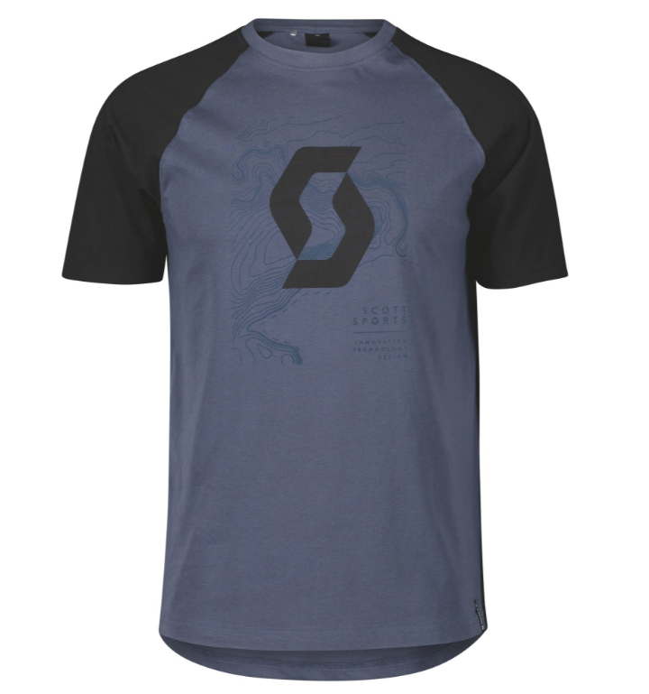 SCOTT Icon Raglan SS T-shirt, Blå/Sort