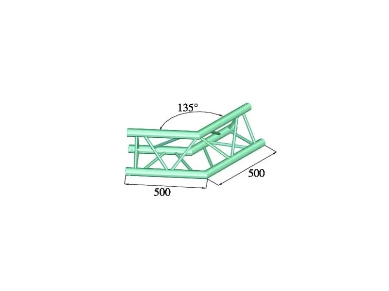 Alutruss TRILOCK 6082AC-23 3-punkt traverse Hjørne 135 °