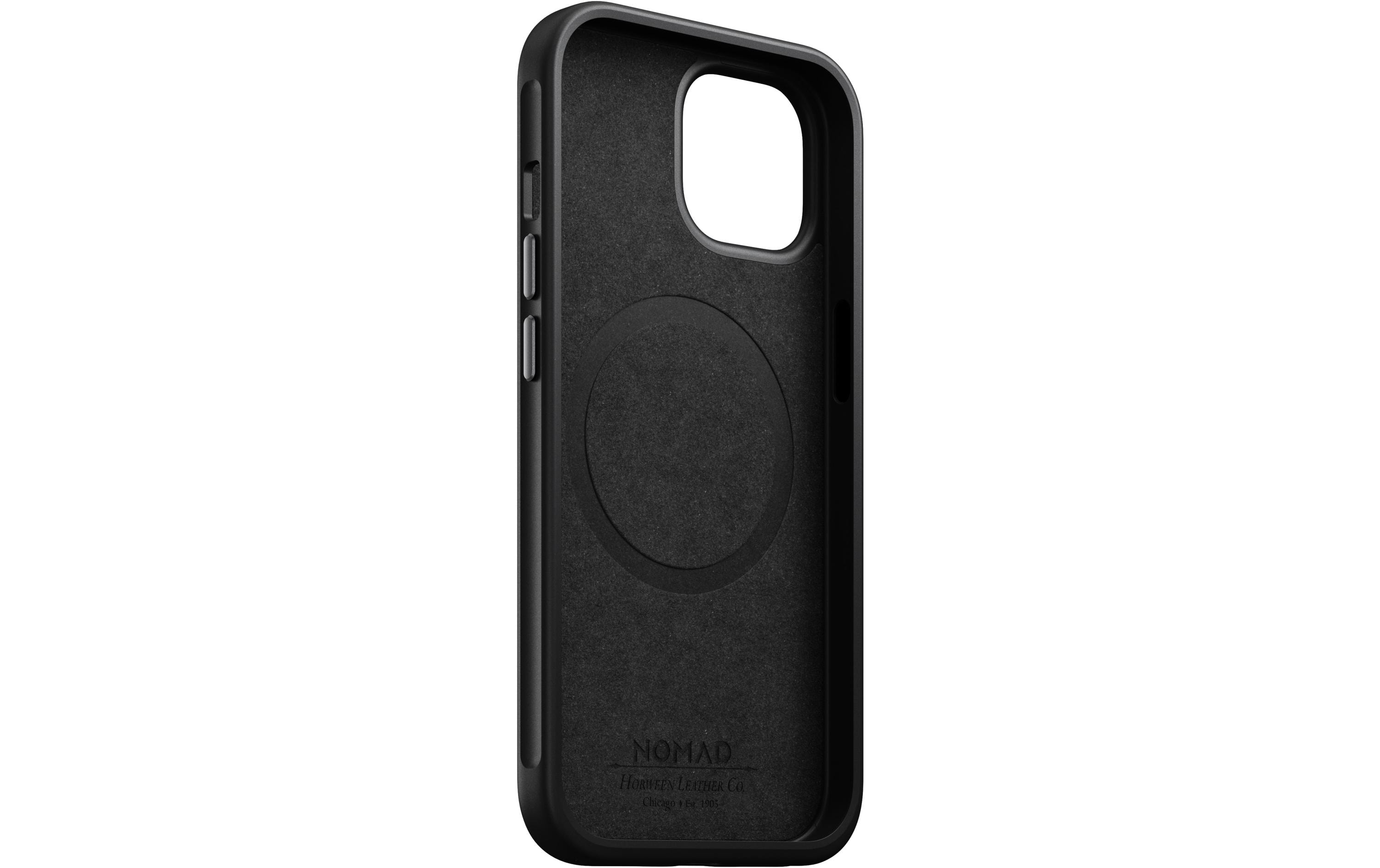Back Cover Modern Leather Horween iPhone 15 SchwarzModerne Schutzhülle aus Horween Leder für das Apple iPhone 15