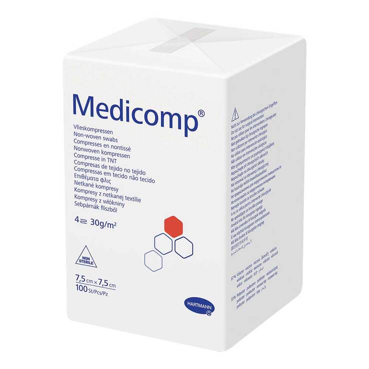 Medicomp Kompressen 7,5x7,5 cm unsteril, 100 St
