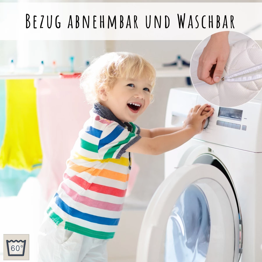 Kids Collective Kindermatratze 70x140 LATEX ROYAL mit Aloe Vera-Bezug, 10 cm hoch weiß mit Spannbettlaken