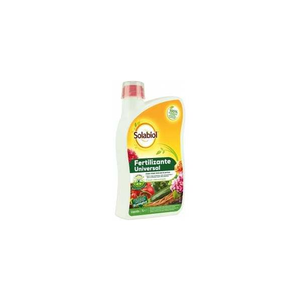 Solabiol, Fertilizante Universal Líquido, Orgánico para Plantas Verdes y Huertos, Gris, 1 Litro 286601089
