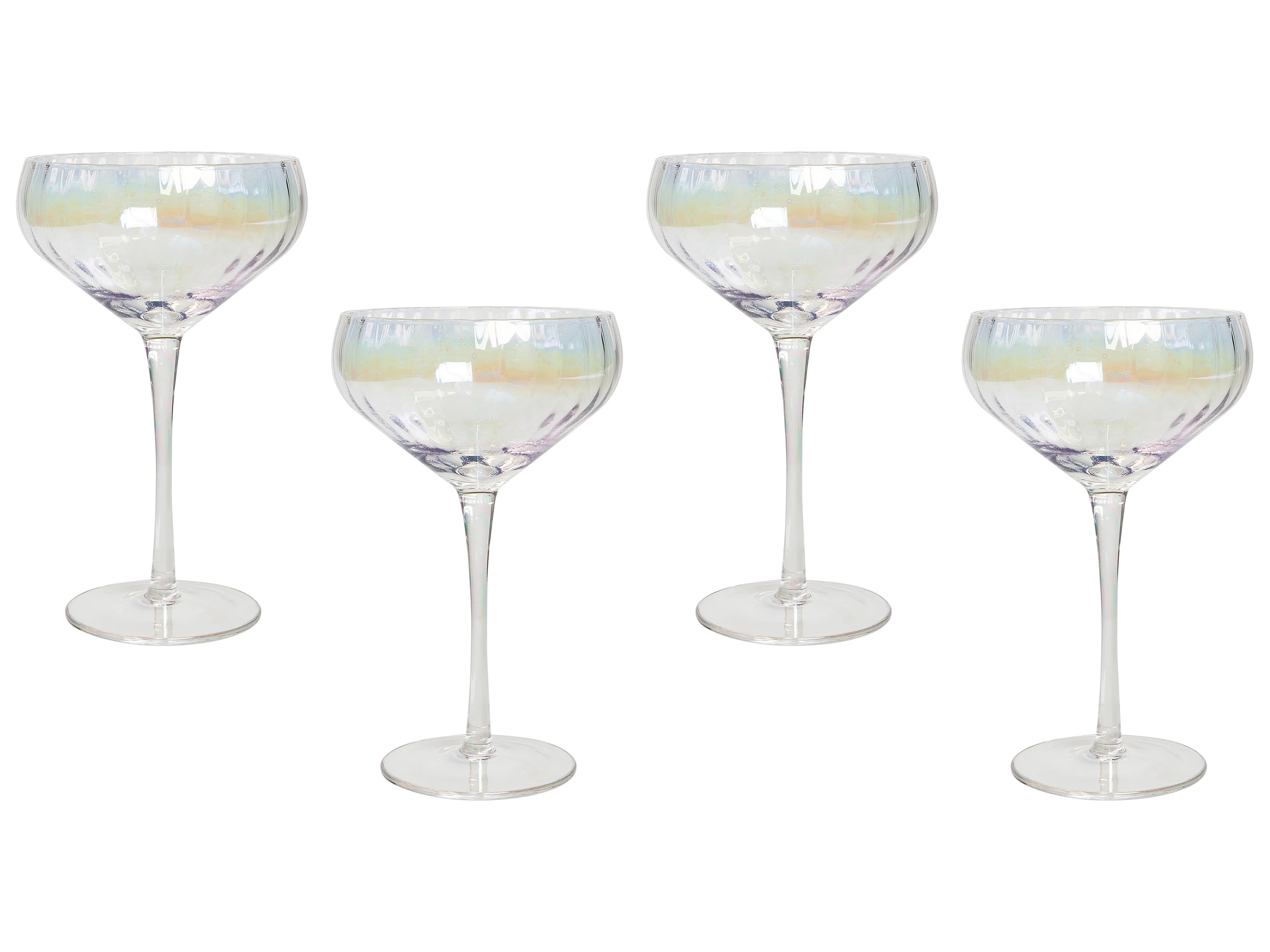 Set van 4 champagne coupes MORGANITE 300 ml Transparant