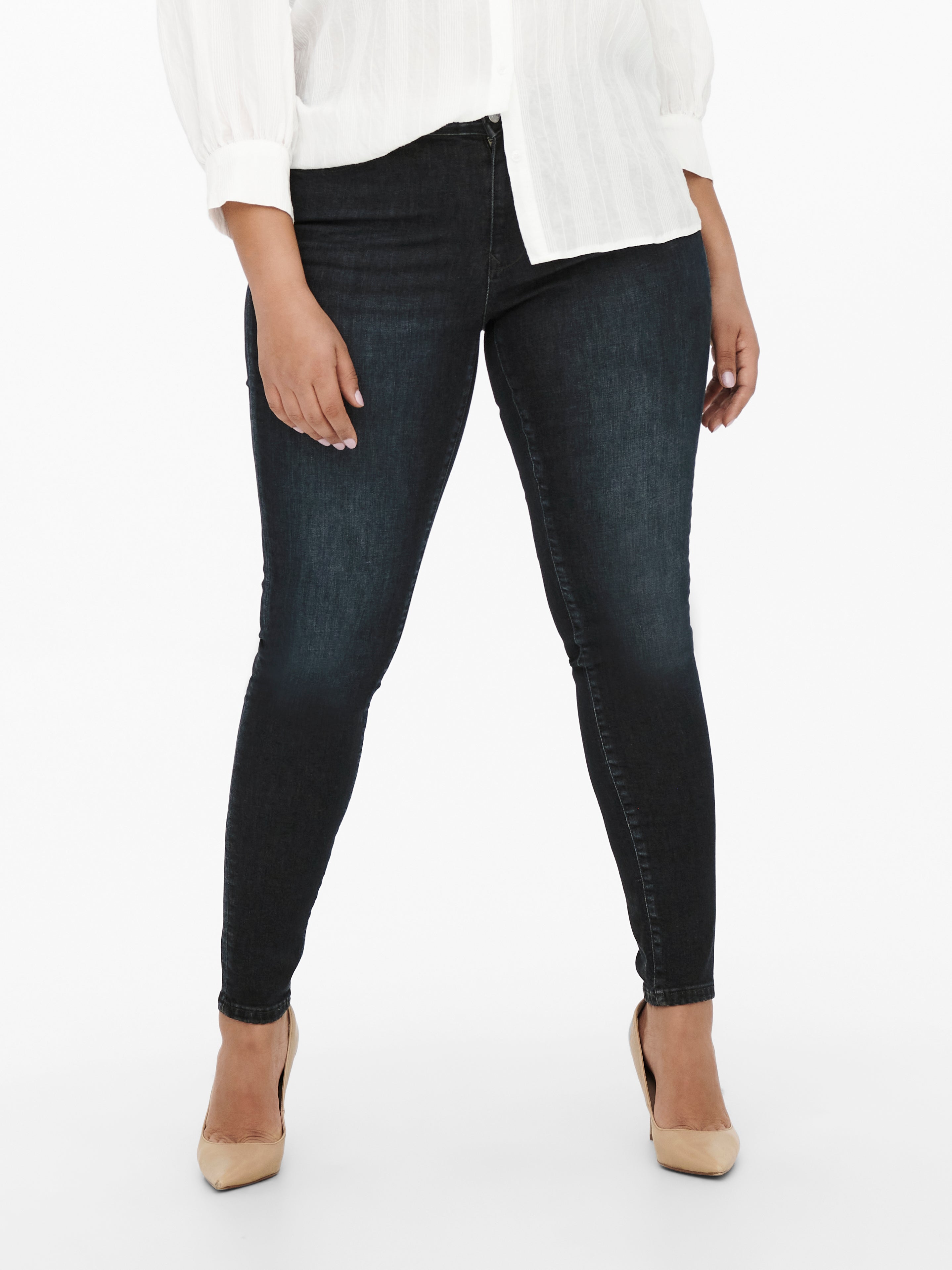 CARLORAL Mittlere Taille Skinny Fit Jeans Black