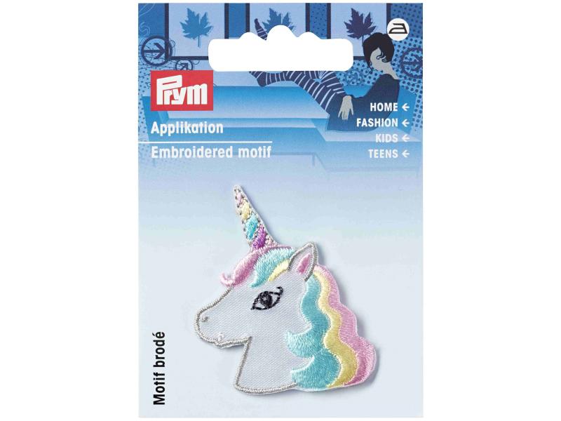 Prym Applikation Einhorn Kopf 1 Stück Süsses Einhorn zum Aufbügeln