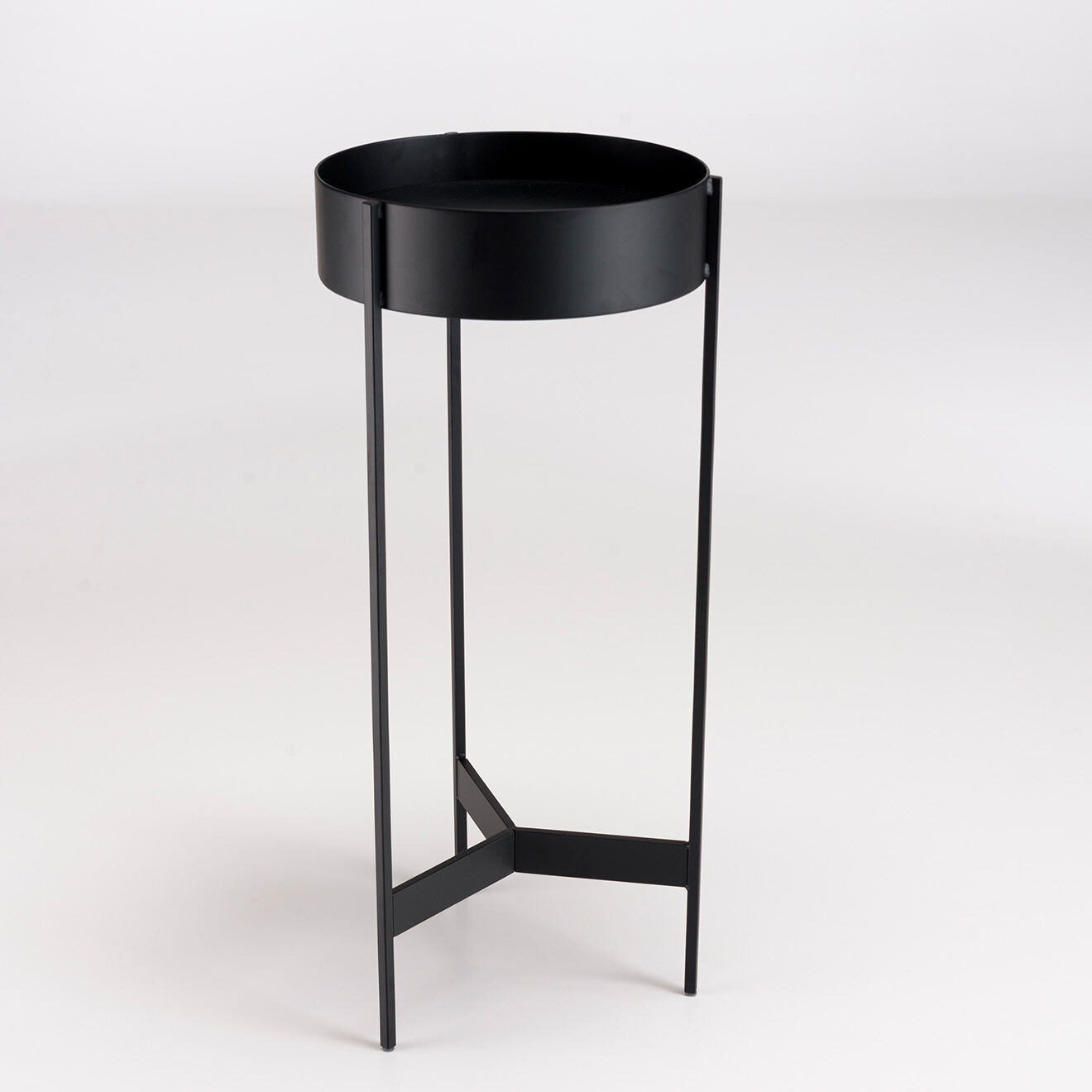 Macabane Sellette ronde / porte plante Mm Daly noir - 31x31x70 cm