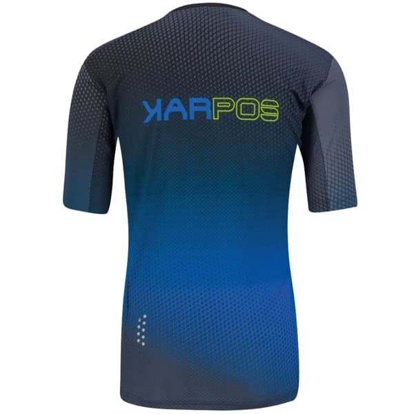 Maillot VTT KARPOS VAL DI DENTRO TEE BLACK/INDIGO B./GREEN FLUO