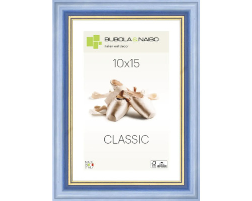 Houten fotolijst CLASSIC blauw 10x15 cm