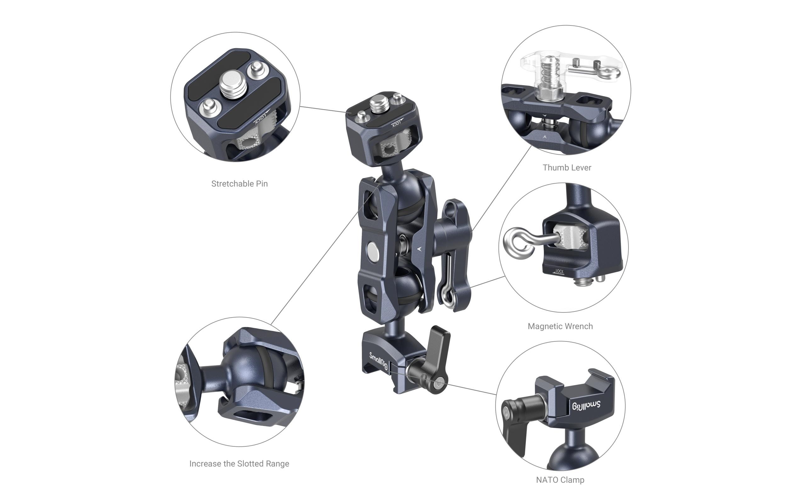 Magic Arm with Dual Ball Heads (1/4