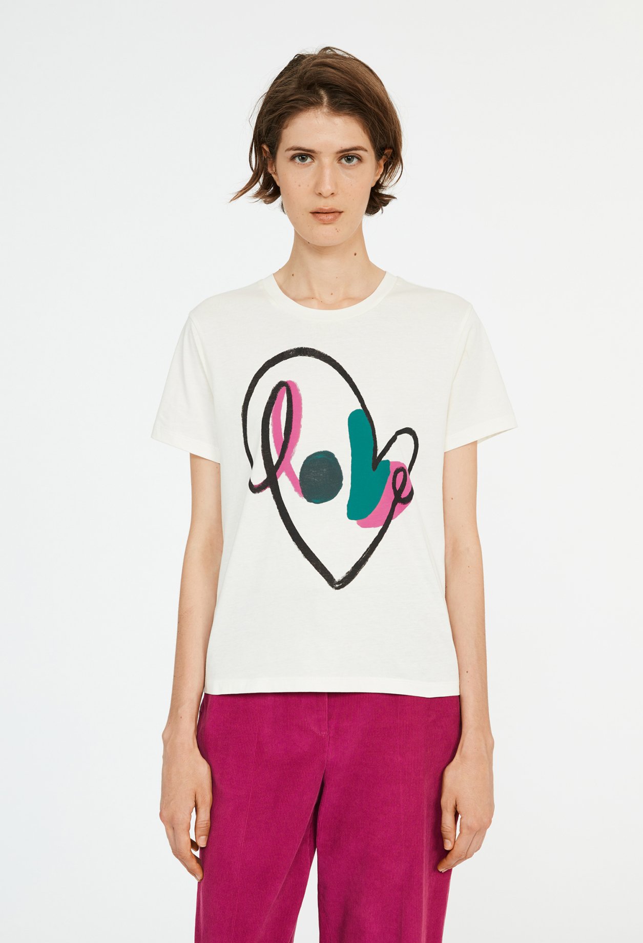 T-shirt manches courtes coeur