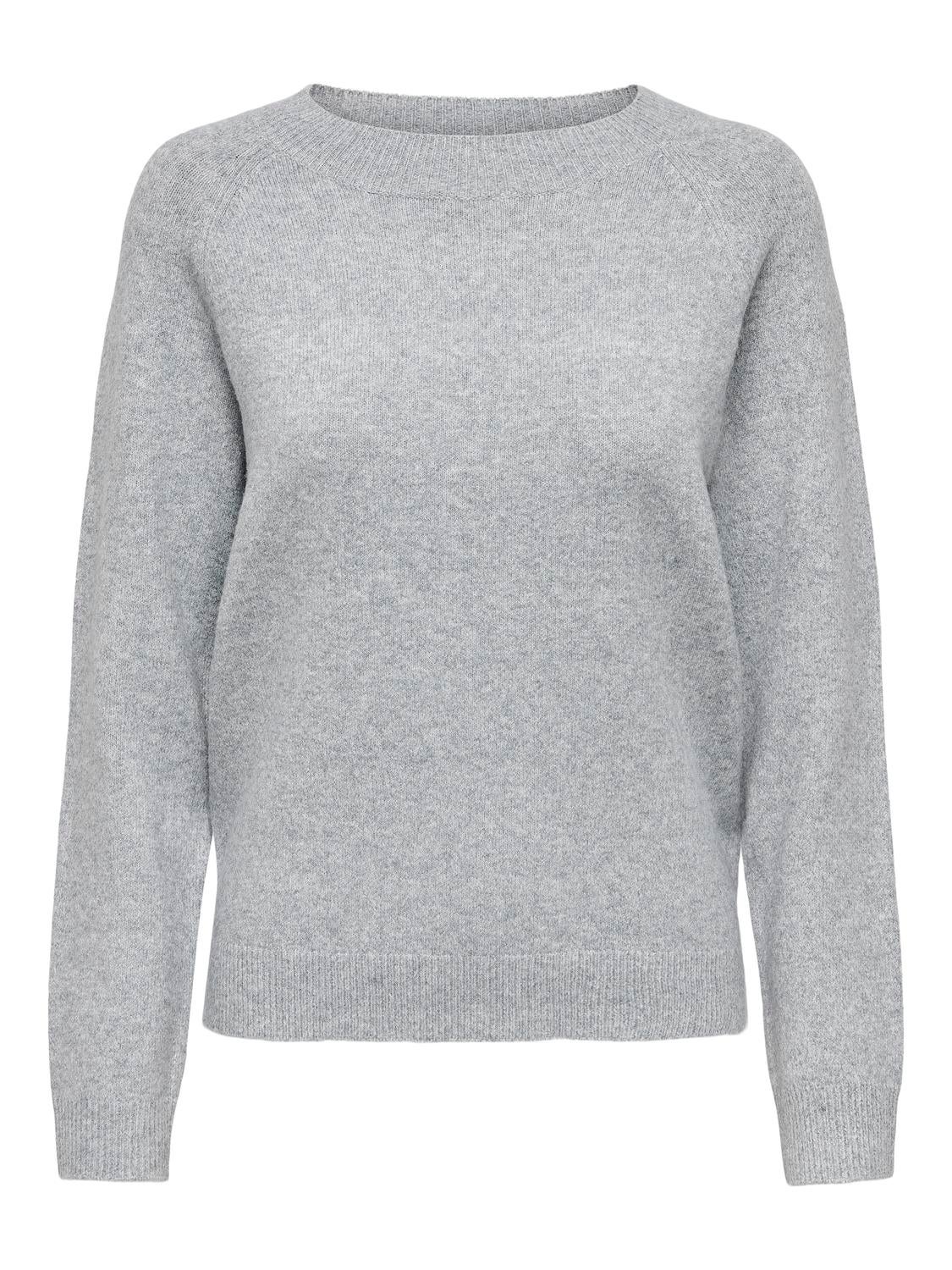 ONLRICA Strickpullover Light Grey Melange