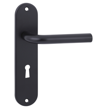 Ok deurkrukset Ovaal kortschild sleutelgat 56mm aluminium zwart