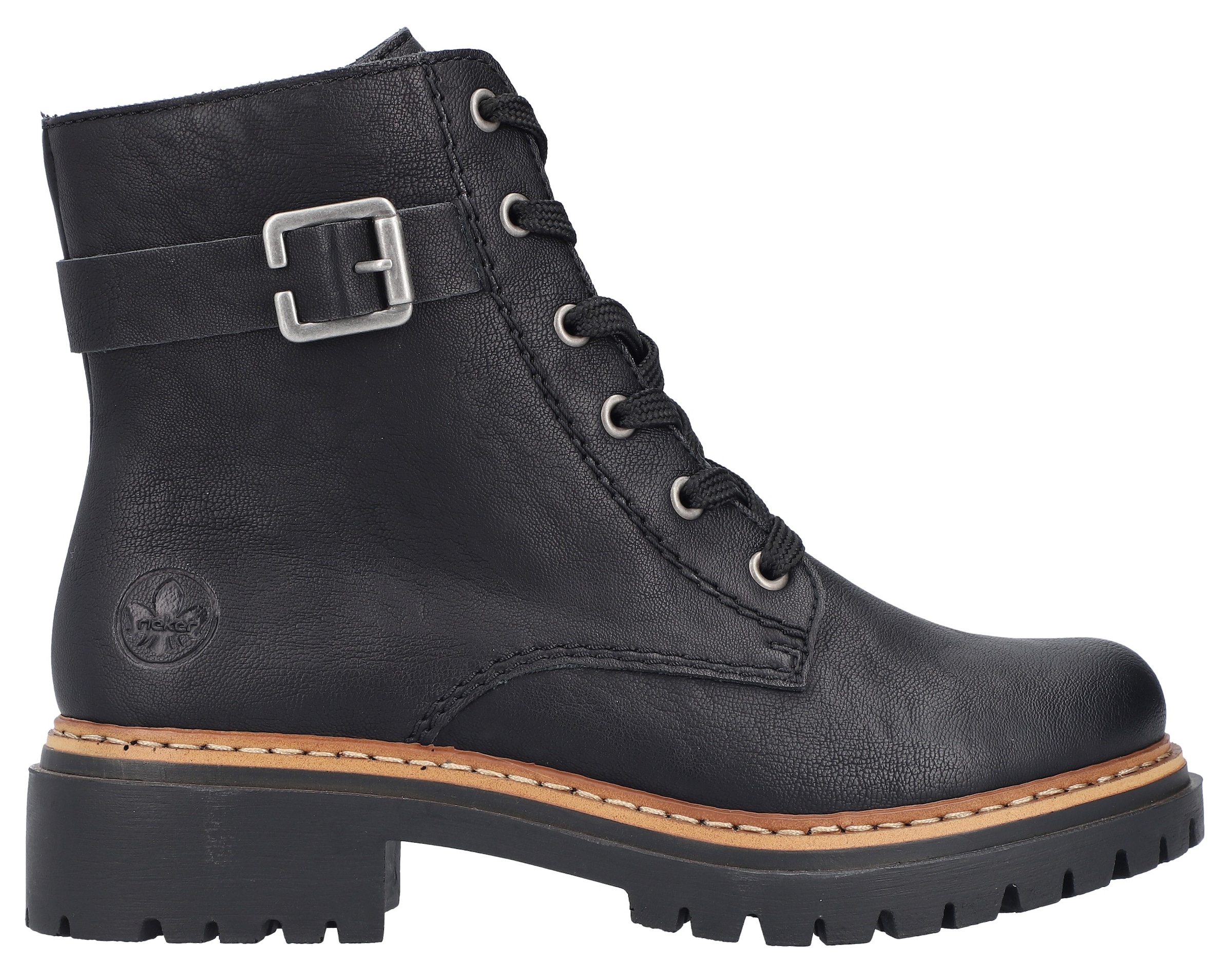 Rieker Schnürboots  , Winterstiefel, Boots mit kontrastfarbener Rahmennaht