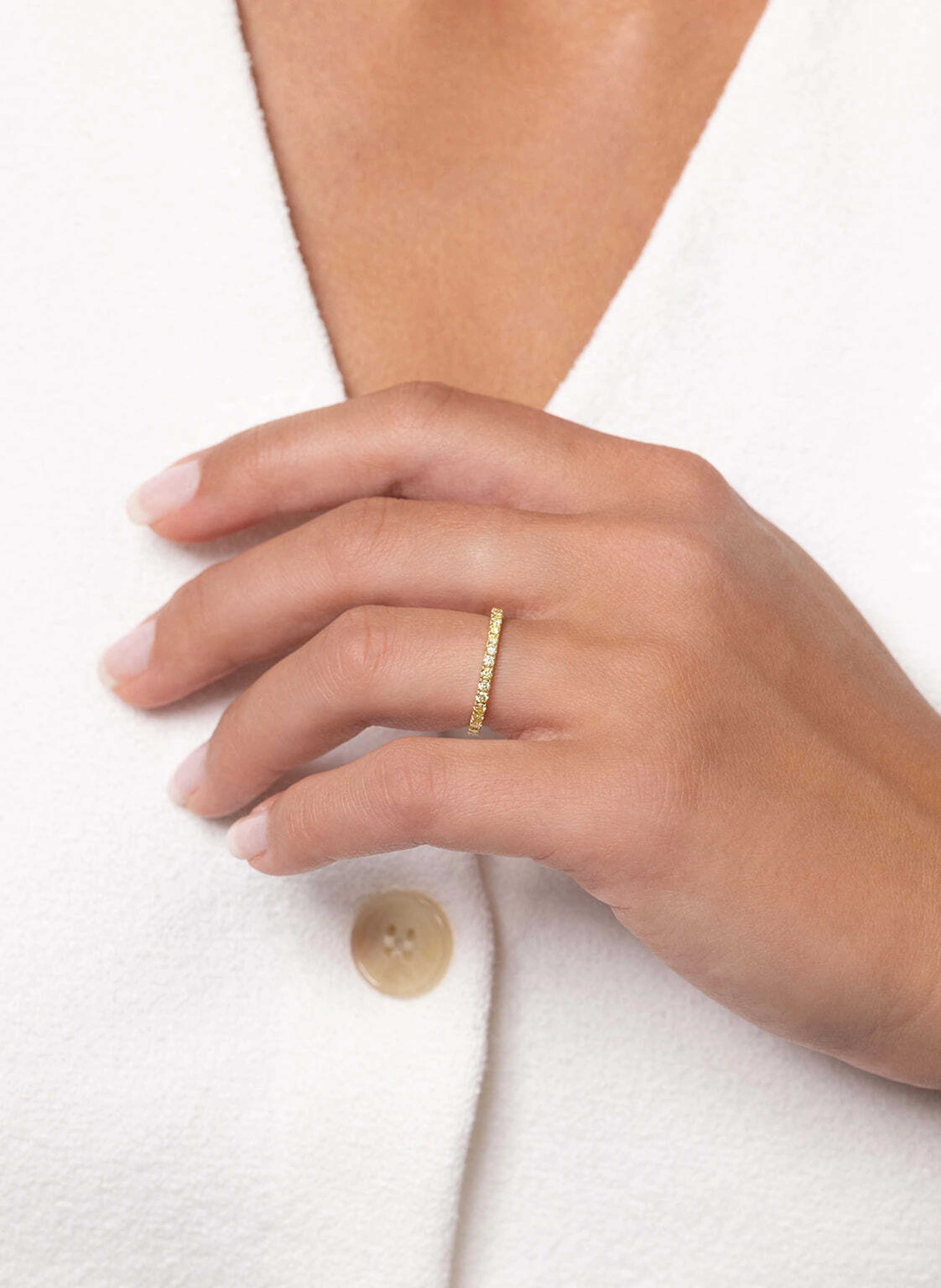 VEYNOU Ring MEMORY aus 18 Karat Gelbgold und 0,70ct. lab-grown Gelben Diamanten