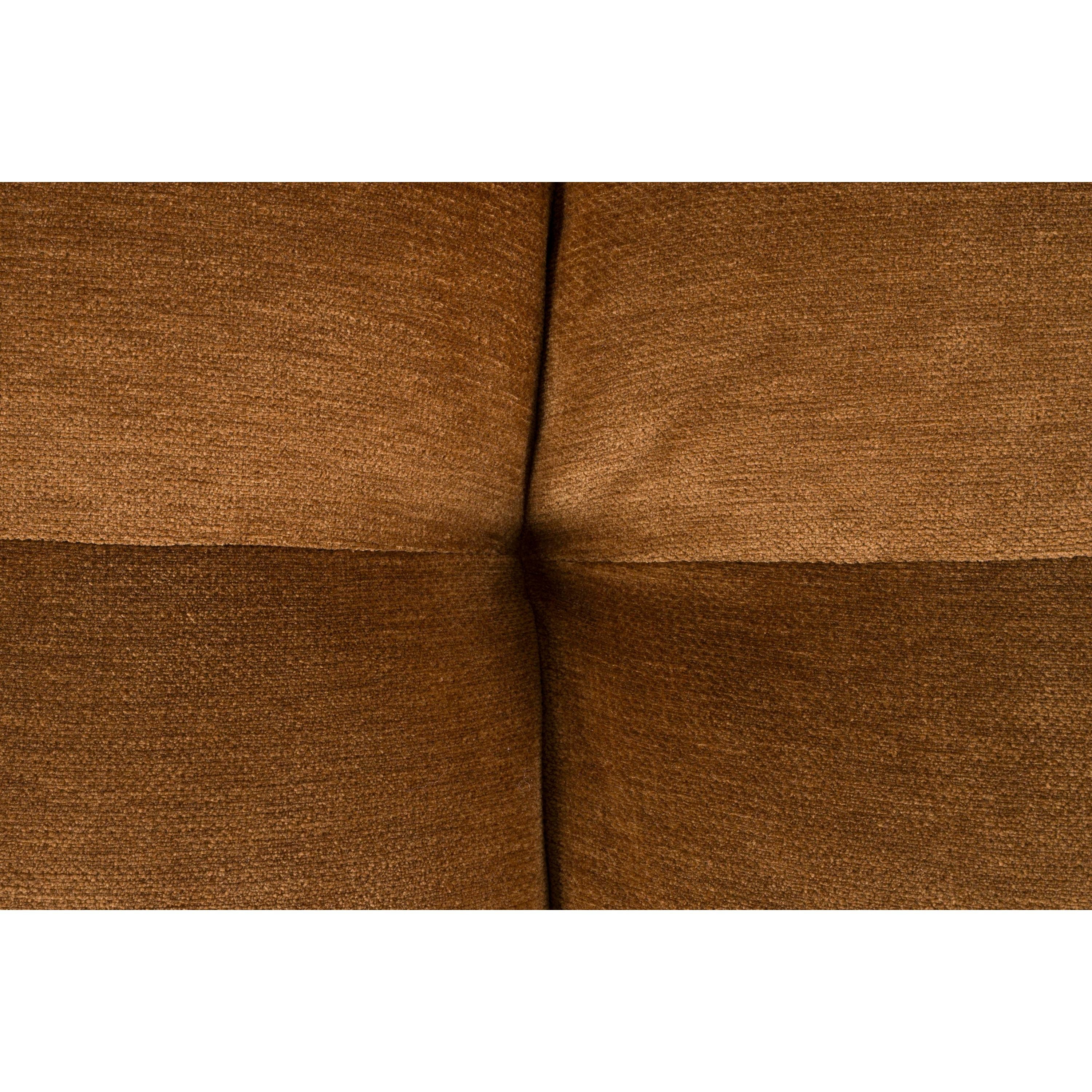 Dutchbone Hackman 4,5-zitsbank Velours Cognac Bruin