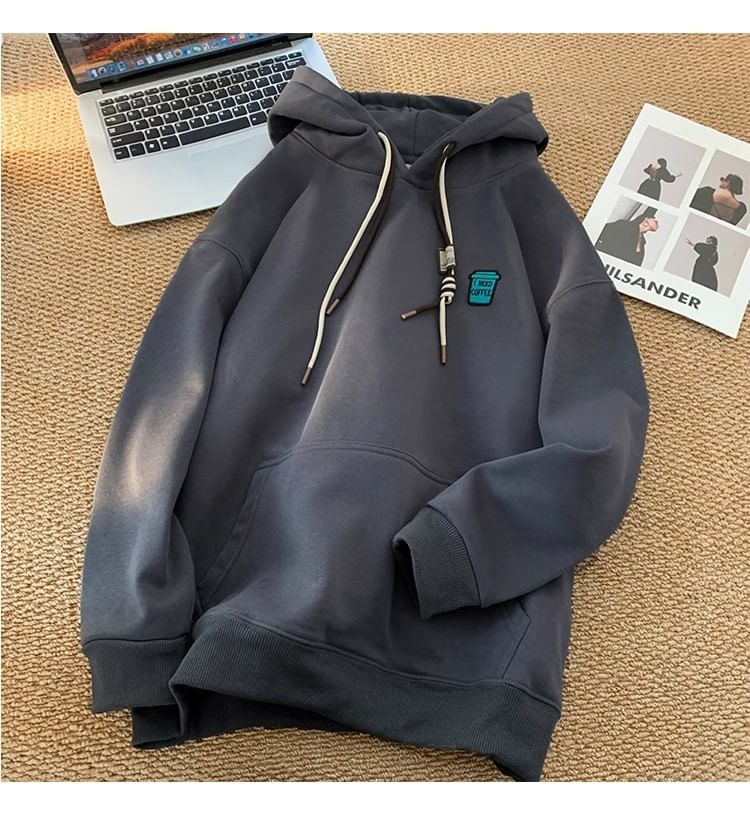 Savenne - Hoodie met geborduurde letters en trekkoord