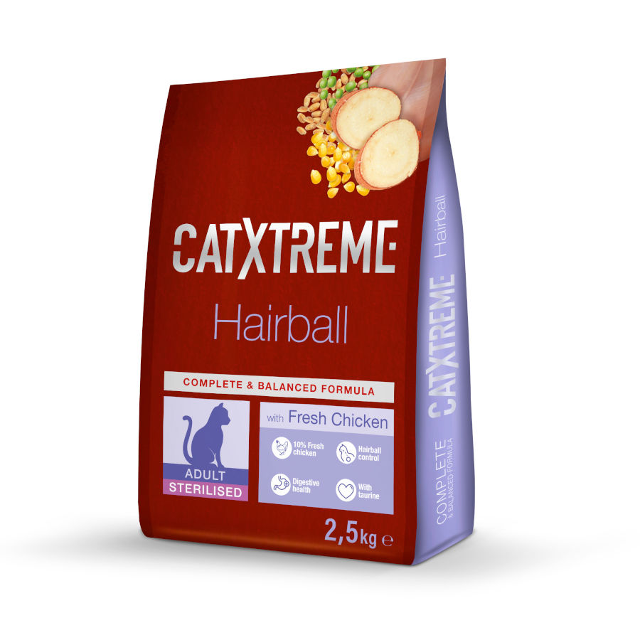 Pienso esterilizado para bolas de pelo Catxtreme