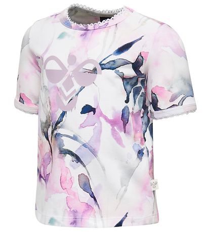 Hummel T-Shirt - HMLNaja - Aquarell m. Logo