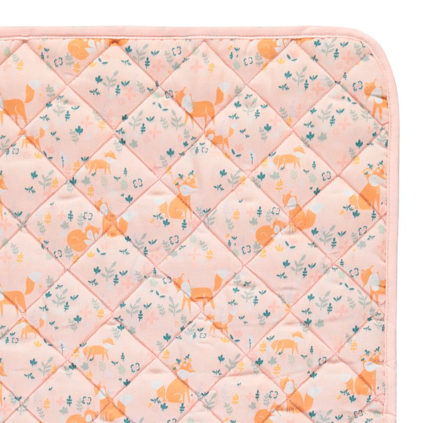 Édredon imprimé all-over à croisillons - Rose
