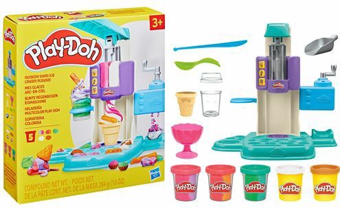 Play-Doh Rainbow Softijs Speelset - Boetseerklei - Inclusief 5 Play-Doh potjes - Knutselen voor kinderen
