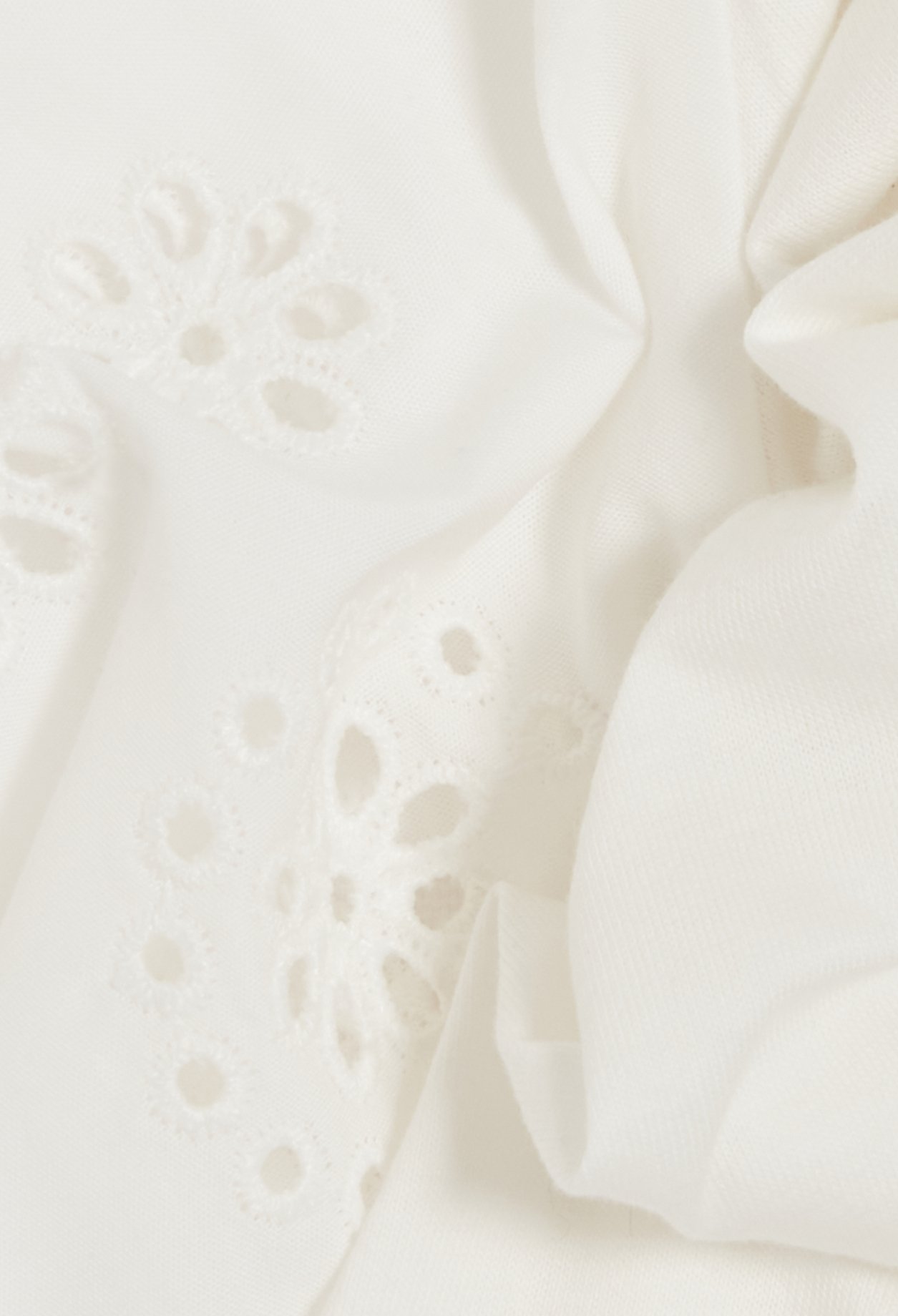 T-shirt coton broderie anglaise ecru