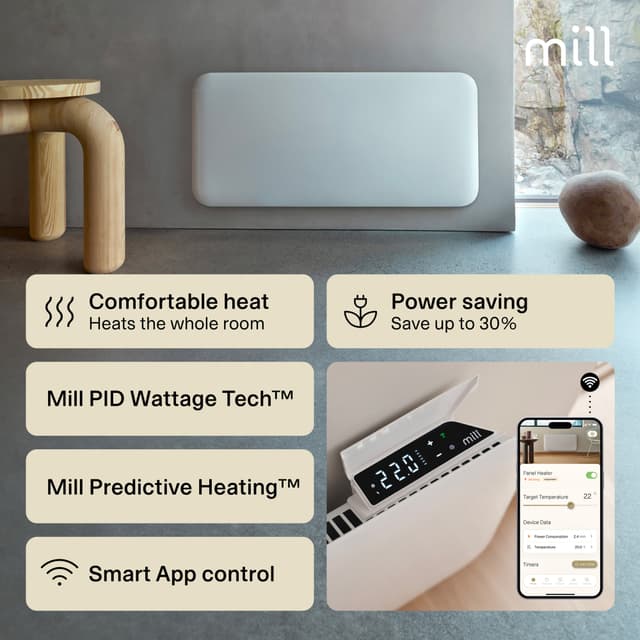 Mill Invisible panelradiator PA1000LWIFI4 (hvid)