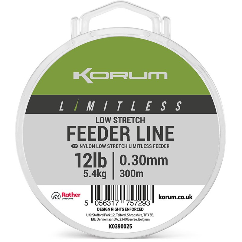 Nylon Korum Limitless Low Stretch Feeder Line - 300M