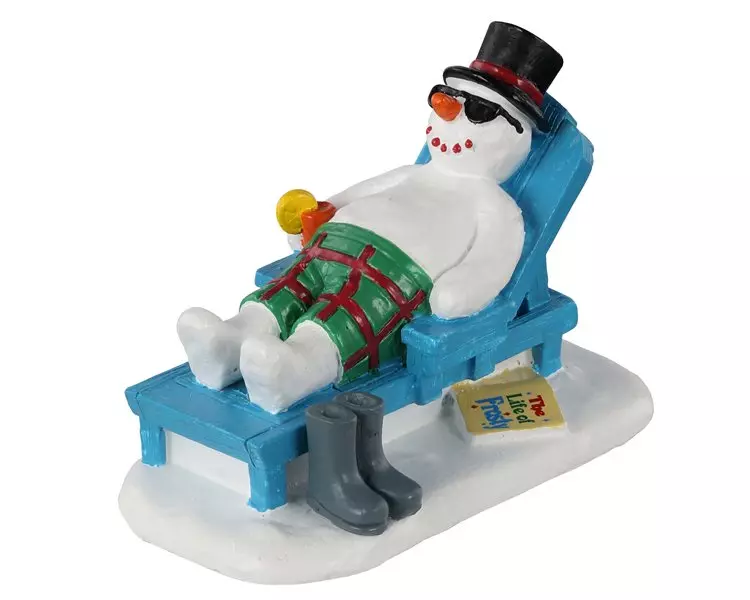 Personnage Lemax Bonhomme de neige au repos