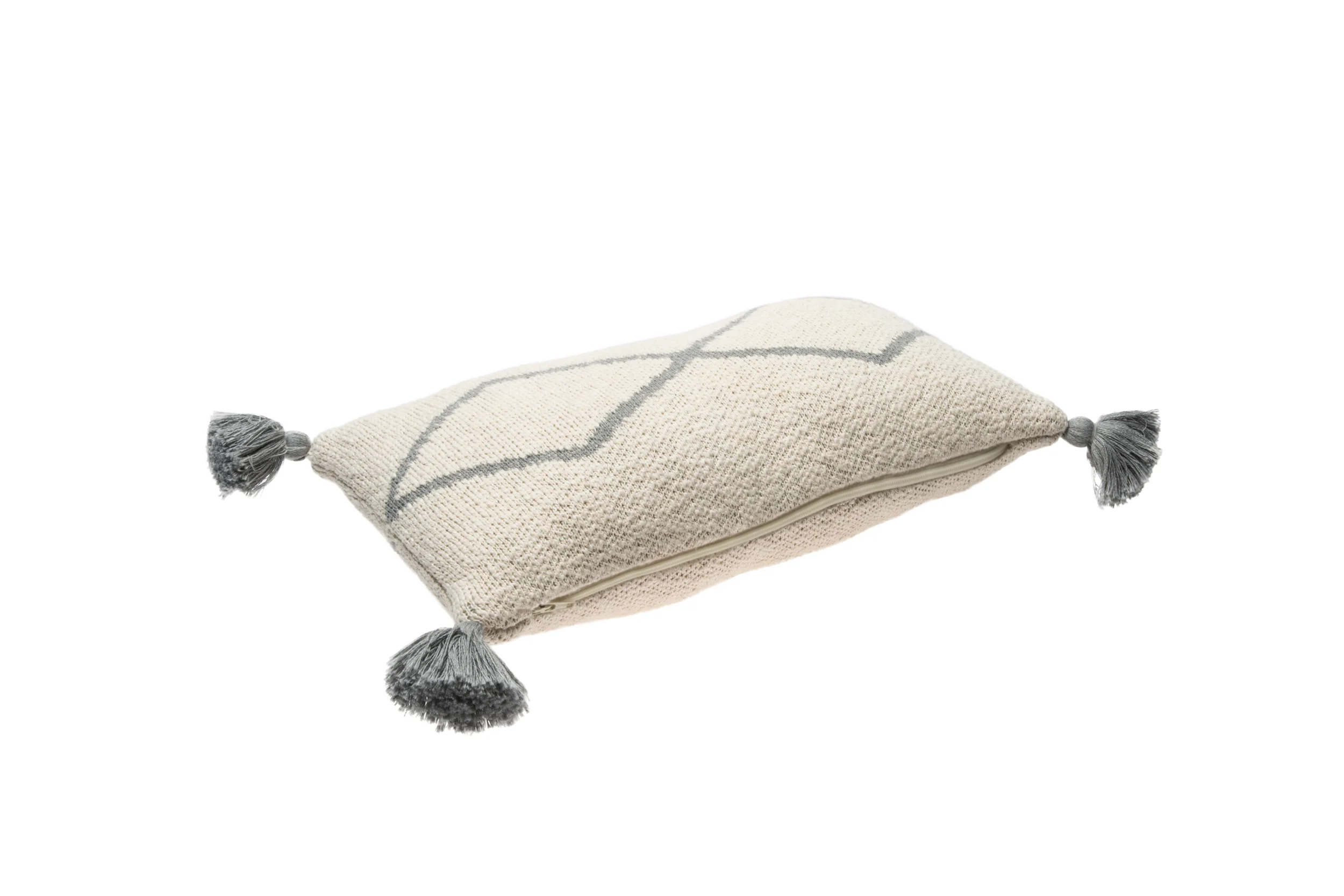 PETIT OASIS - Coussin en tricot en coton | Gris