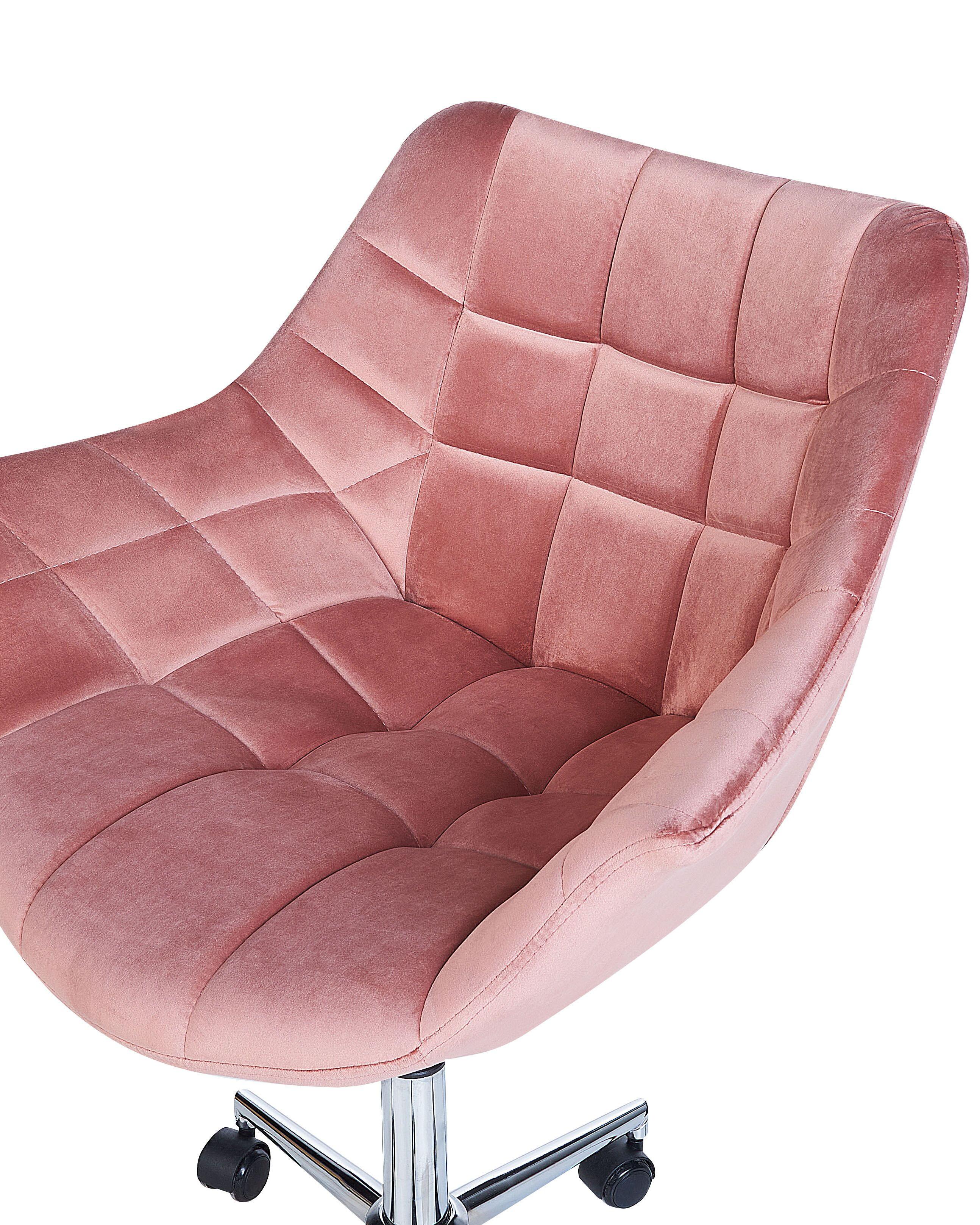 Bureaustoel LABELLE Fluweel Roze