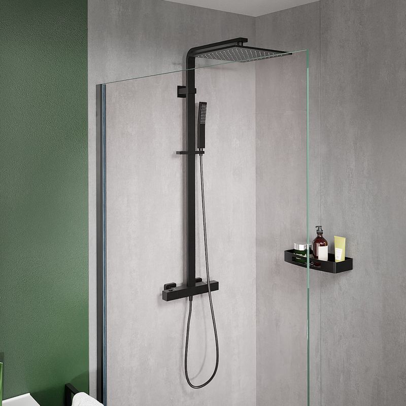 Blaufoss - Square 300 - Thermostatische Regendoucheset - Mat Zwart