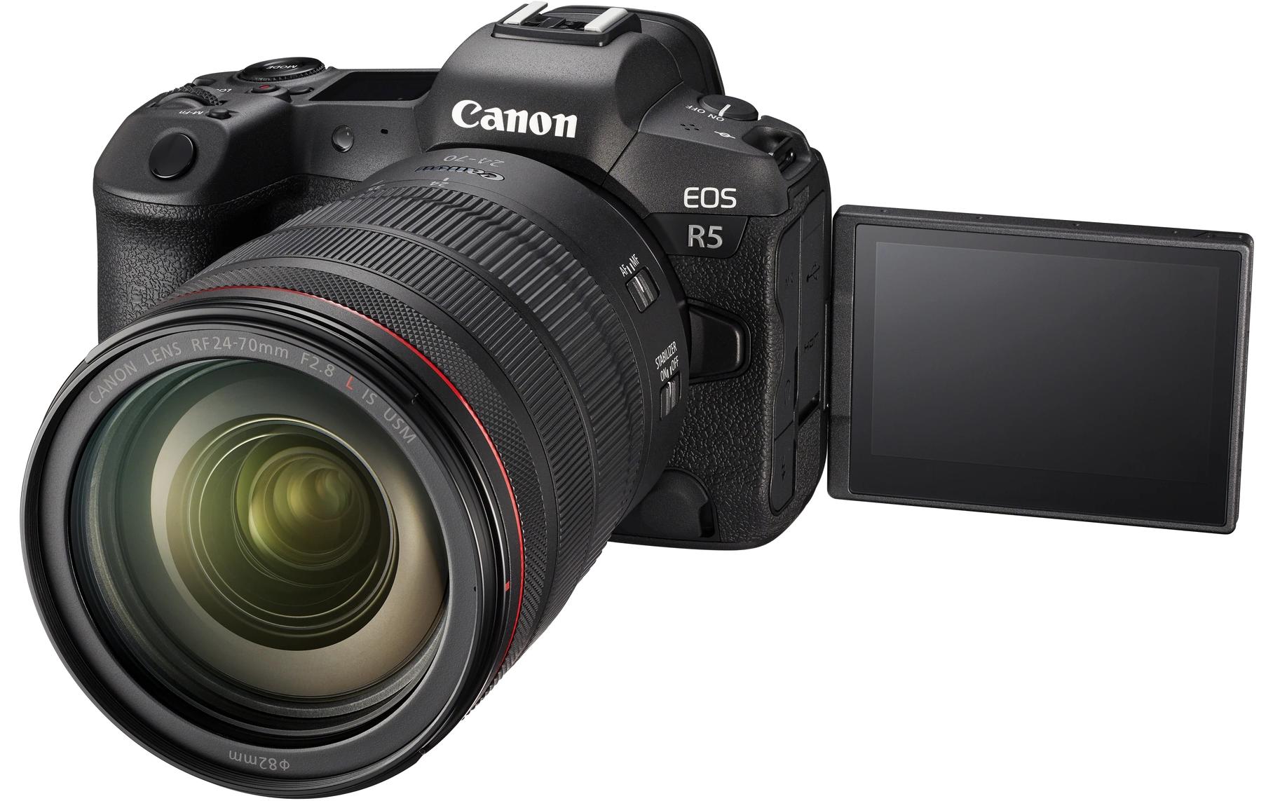 Fotokamera Canon EOS R5 inkl. Objektiv RF 24-105<br>Professionelle spiegellose Systemkamera mit intelligentem Autofokus und brillanter Motiverkennung mit Objektiv