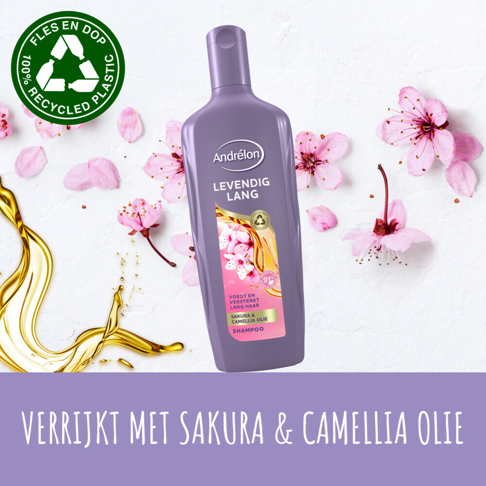6x Andrelon Shampoo Levendig Lang300 ml