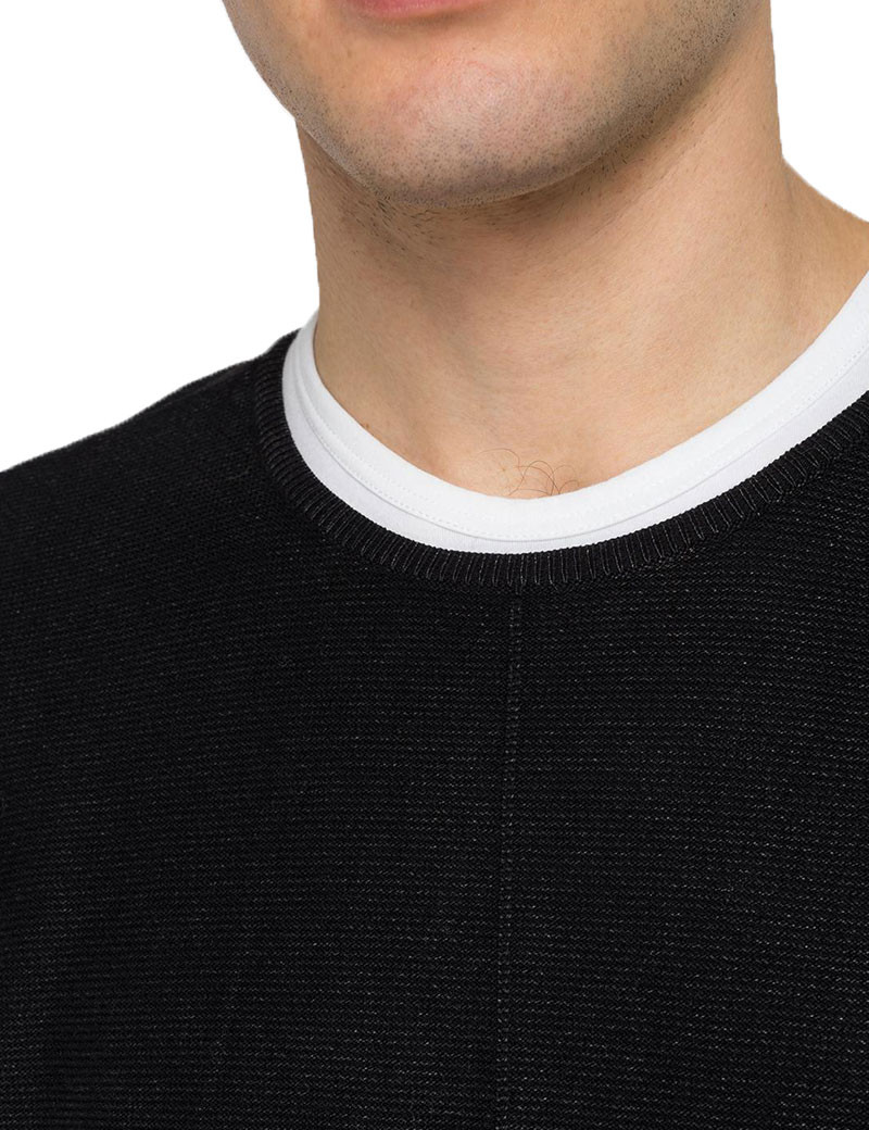 REPLAY PULL MAILLE REGULAR NOIR