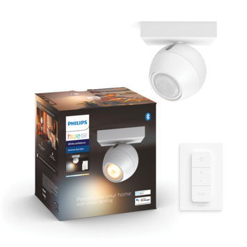Philips Hue Buckram opbouwspot 1x5W wit incl. switch en bluetooth