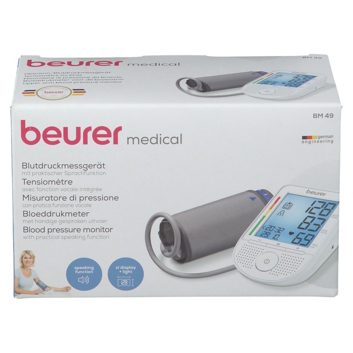 beurer BM 49 sprechendes Oberarm-Blutdruckmessgerät
