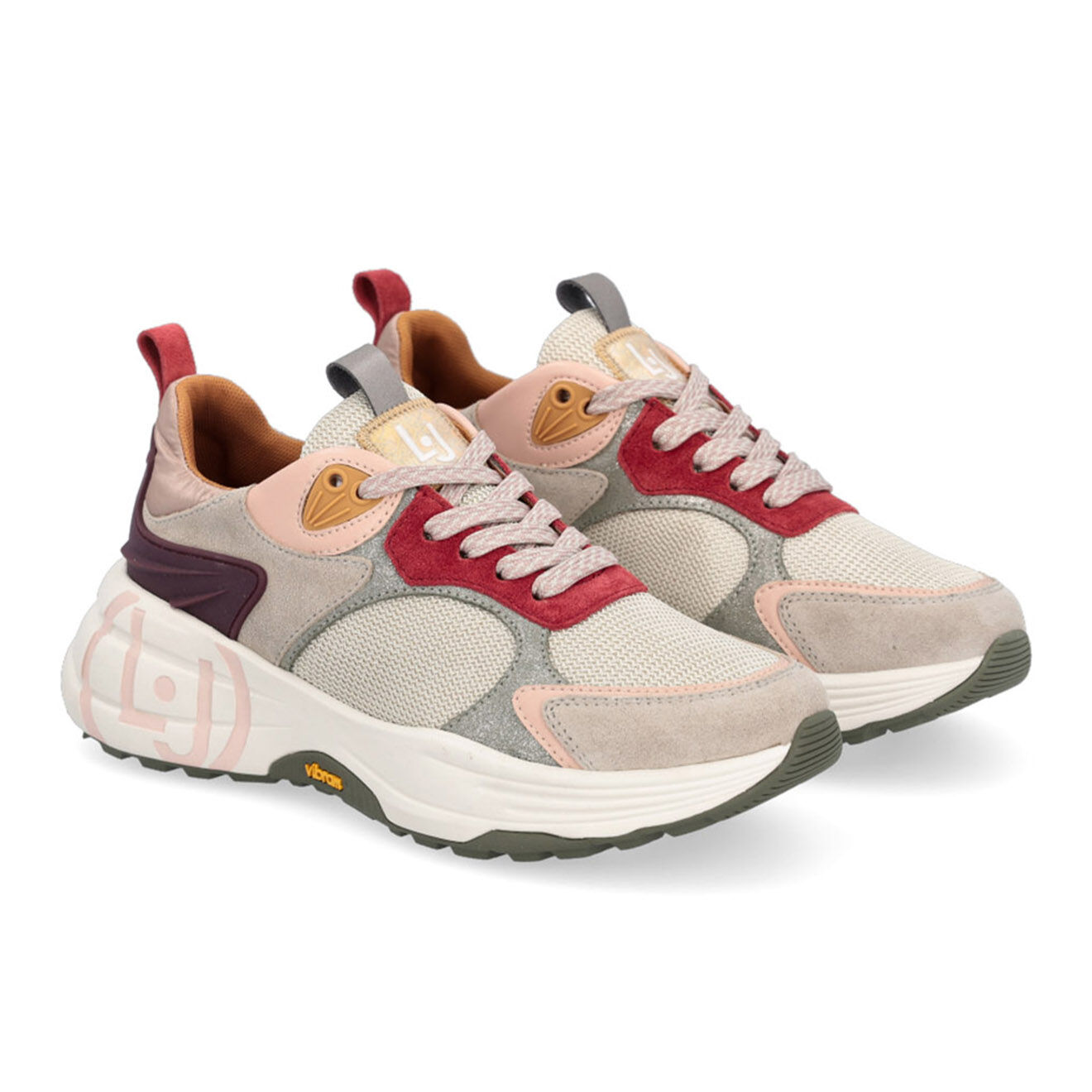 Liu-Jo Sneakers Nohala beige/écru/fuchsia