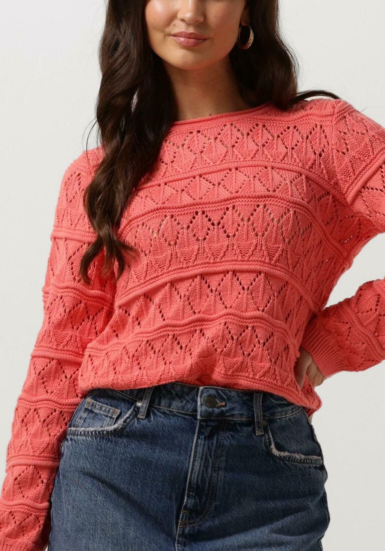 OBJECT perzik object trui objliva l/s o-neck knit pullover